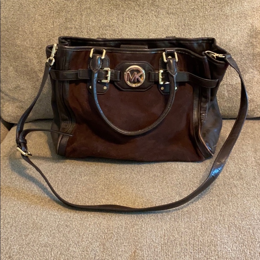 Michael Kors Brown suede/ leather tote